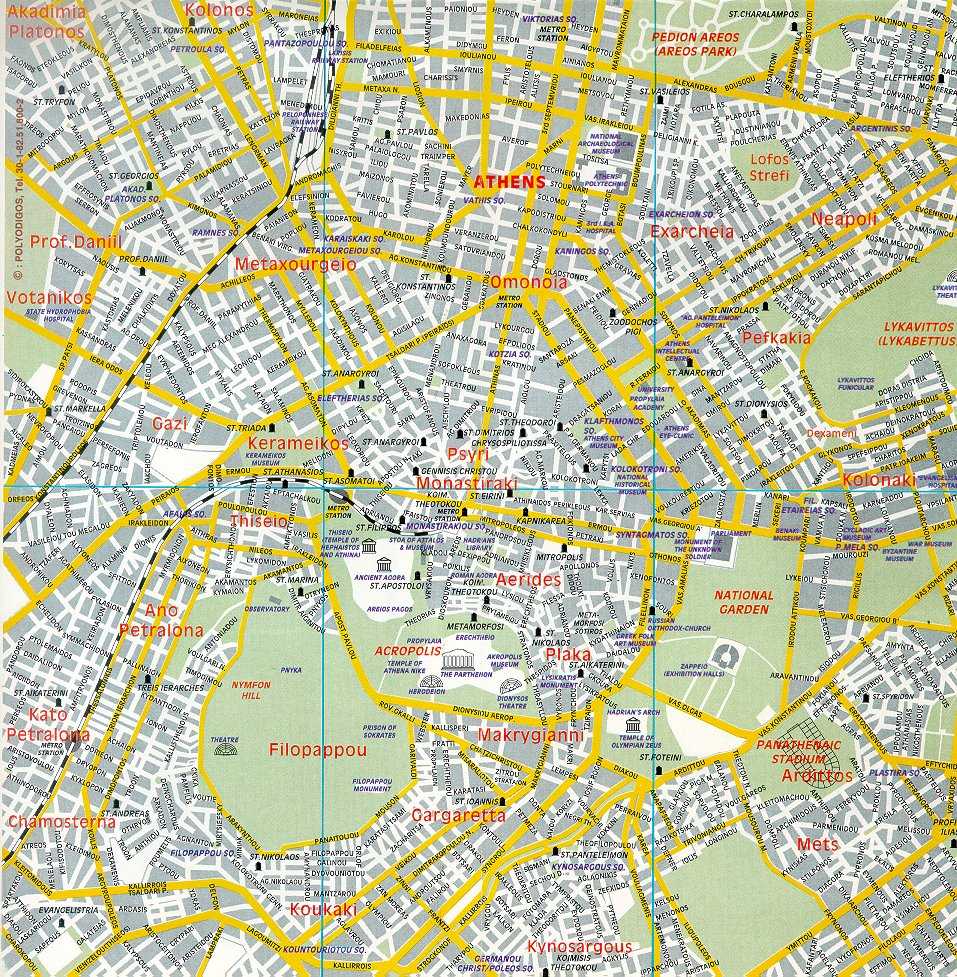 athens city map